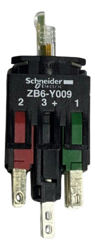 Corpo P/ Botão 16mm Luminoso Led Amarelo Zb6zb55b Schneider Amarelo 12-24vca/cc