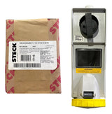 Tomada Ss3204b 2p+t 32a 100/130v 4h Amarela Bq Steck Amarelo