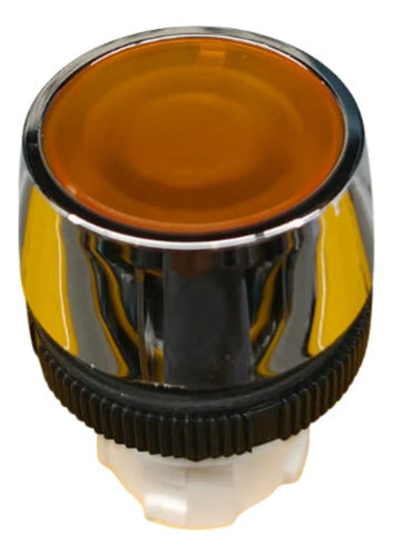 Kit Com 2: Botão B2/14 22mm Amarelo Cromado Schmersal Amarelo