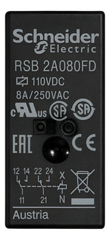Kit Com 6: Rele Interface 8a 110vcc Rsb2a080fd Schneider 110vcc