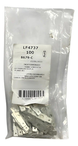 Kit Com 100: Terminal Lingueta De Fixação Dupla Lf4737 0