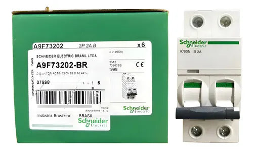 Disjuntor Acti9 Ic60n 2p Curva B 2a 440v A9f73202 Schneider