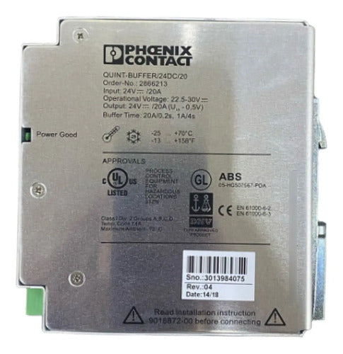 Modulo Energia Quint-buffer/24dc/20 24vcc 20a 2866213 Novo!