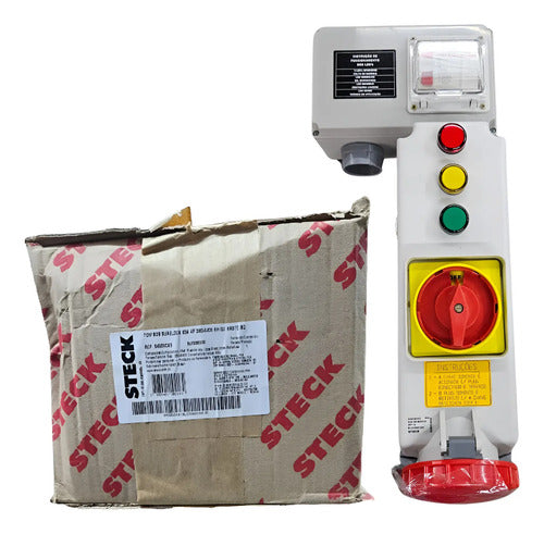Tomada S4506cks Steck Sobrepos. Surelock 63a 4p 6h 380/440v Vermelho