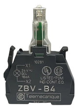 Kit Com 2: Bloco Luminoso C/ Led Vm 24vca/cc Zbvb4 Schneider Vermelho 24vca