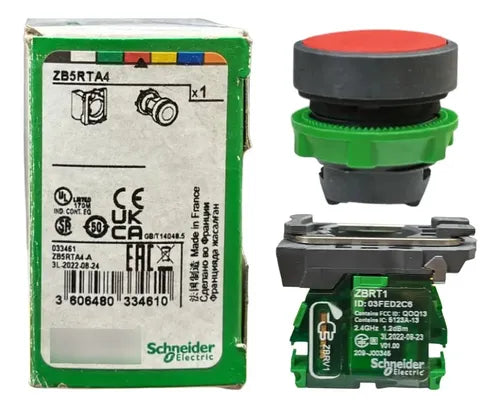 Botão Plástico Vermelho Zb5rta4 Schneider Vermelho -