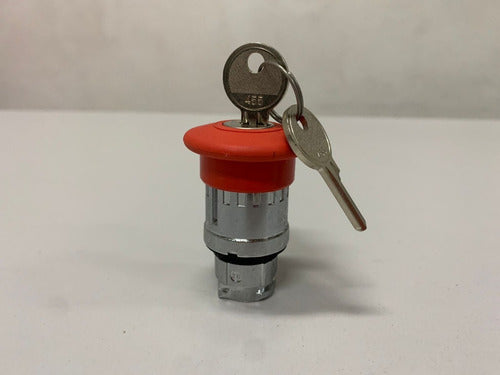 Botao 22mm Metalico Soco Com Chave D40 1 Xb4bs9445