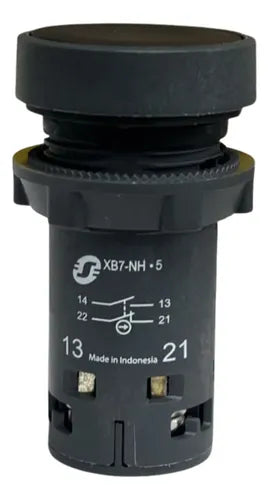 Botao 22mm Plastico Monobloco 1na+1nf Xb7nh25 Schneider Preto 0