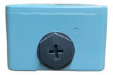 Botoeira Metalica Vazia 22mm 2 Furos Azul Xapm2202 Schneider Azul