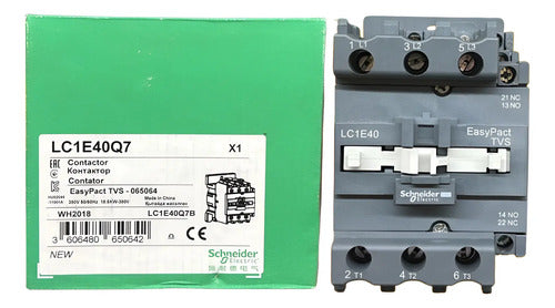 Contator 3p 40a 1na+1nf Bobina 380vca Lc1e40q7 Schneider 380vca
