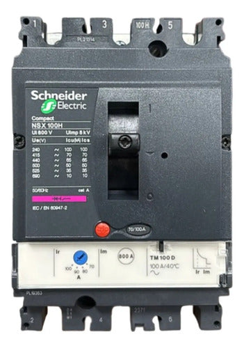 Disjuntor Tripolar 100a Nsx100h-tm100d Lv429670 Schneider