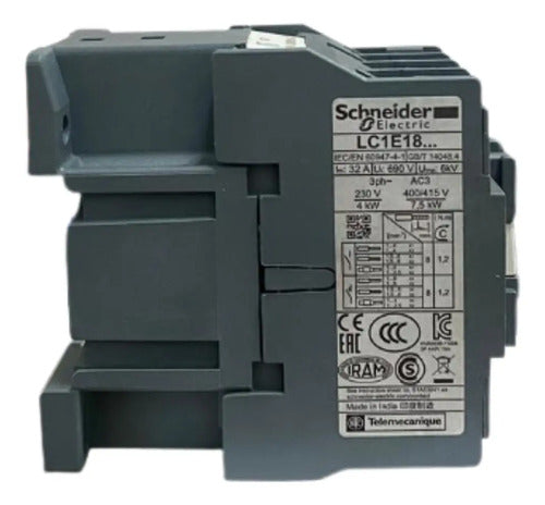 Contator Tripolar 18a 1nf 24vca 50/60hz Lc1e1801b7 Schneider 24v