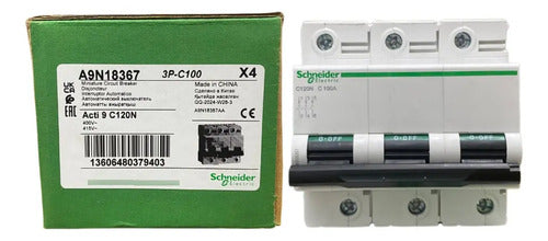 Disjuntor C120n 3p Curva C 100a 440v A9n18367 Schneider