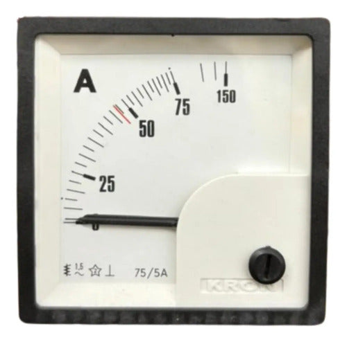 Amperimetro Fm72pc 72x72mm 75/150/5a Travamento Em 47a Kron