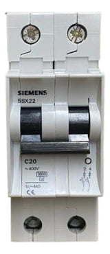 Disjuntor Termomagnético 2p 5sx2220-7 20a Curva C Siemens