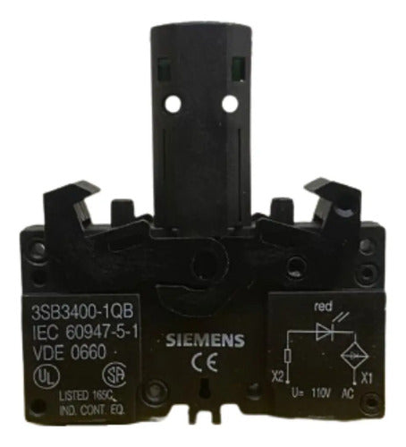 Kit C 2: Sinaleiro 22mm 110v Vermelho 3sb3248-6aa20 Siemens