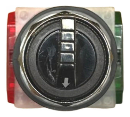 Comutador 30mm Metálico 1naf 3 Posi 9001ks502bh37b Schneider Preto/vermelho/verde -