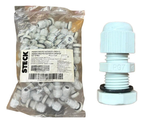 Kit Com 30 Peças: Prensa Cabo S799li Cinza Pg7 Steck