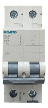 Disjuntor Bipolar 32a Curva C 5sl1232-7mb Siemens
