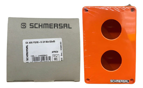 Botoeira De Plástico Absp2 C/ 2 Furos De 22 Mm Ace Schmersal Laranja
