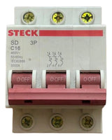 Kit Com 2: Disjuntor Sdd63c16 3p 16a 3ka Curva C Steck
