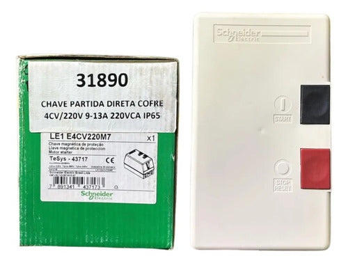 Chave Partida Direta 4cv 220v Le1e4cv220m7 Schneider