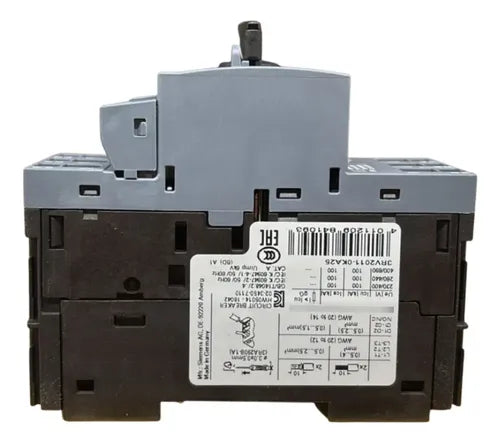 Disjuntor Motor 3rv2011-0ka25 0,9-1,25a Siemens Não Informado 50/60hz