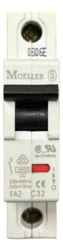 Kit Com 3 Peças: Disjuntor Unipolar Faz-c32 32a Moeller