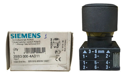 Chave Comutadora 2pos 22mm 3sb3000-4ad11 Siemens