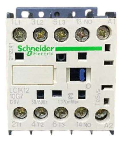 Contator Tripolar 12a 1na 120vca Lc1k1210g7 Schneider 120 Vca