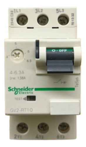 Disjuntor Motor Termomagnético 4-6,3a Gv2rt10 Schneider 690v 50-60 Hz