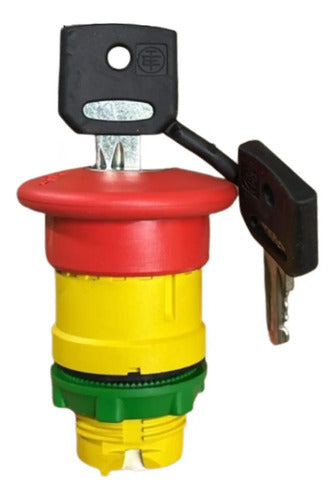 Botão 22mm Plástico Com Chave Xb5as145 Schneider