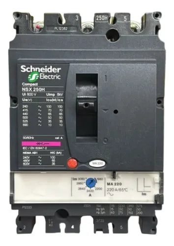 Disjuntor 3p Nsx250h-ma220 220a Schneider