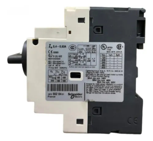 Disjuntor Motor 0,40-0,63a Gv2p04 Telemecanique 690v 50-60hz