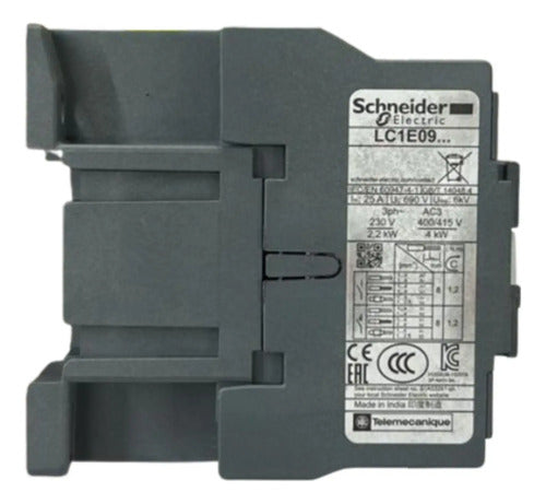 Contator Tripolar 9a 1na 24vca Lc1e0910b7 Schneider 24v