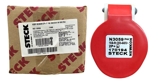 Kit Com 2: Acoplamento N3059 16a 2p+t 380/440v Vm Steck Vermelho