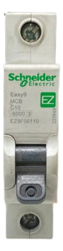 Disjuntor Easy9 1p 10a 6ka 400v Curva C Ez9f56110 Schneider