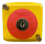 Botoeira 22mm Plastica 1 Botao Emergencia Xalk184g Schneider Amarelo E Cinza