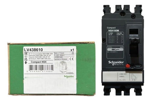 Disjuntor Nsx100m Dc 100a Bipolar Lv438610 Schneider
