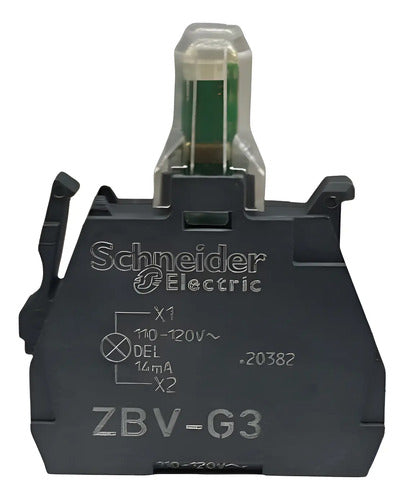 Bloco Luminoso Com Led Verde 110vac Zbvg3 Schneider Verde 110vca