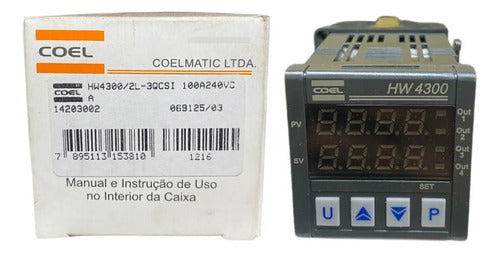 Controlador De Temperatura Hw4300/2l-3qcsi 100/240vca Coel 240vca
