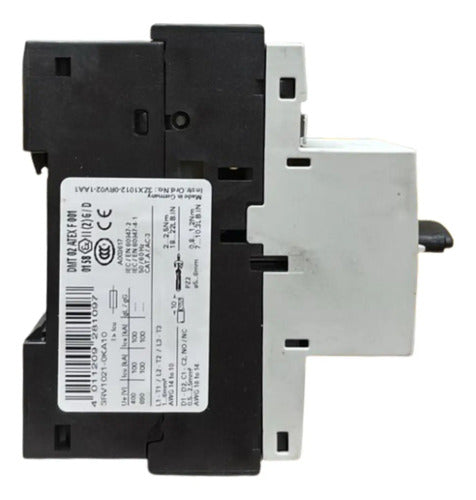 Disjuntor Motor 3rv1021-0ka10 0,9-1,25a Siemens  - 50/60hz