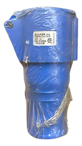 Kit Com 2: Acoplamento S3256 32a 2p+t 220/240v Azul Steck Azul
