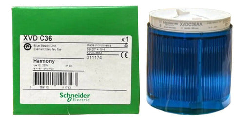 Módulo Luminoso Contínuo Azul 250v 70mm Xvdc36 Schneider