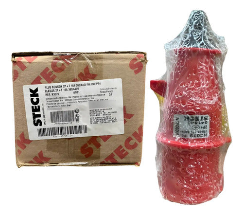 Plug N3079 16a 2p+t 380/440v Vermelho Steck 380/440