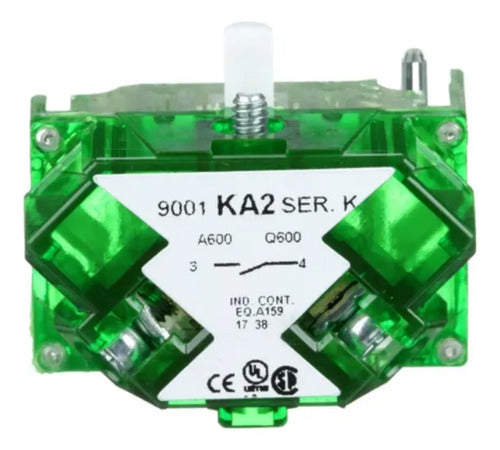 Bloco De Contato P/ Linha 9001k/sk Verde 9001ka2 Schneider