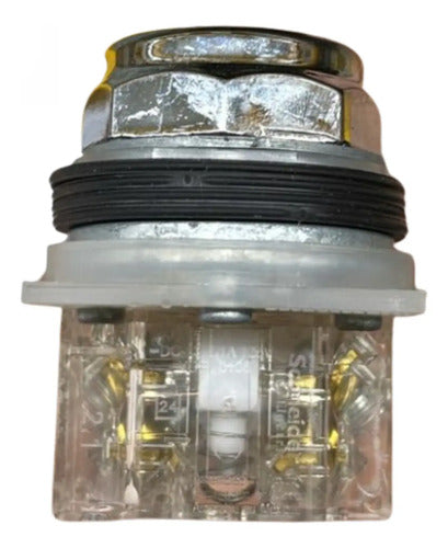Botao 30mm Metalico Impulsao 1na+1nf 9001kr1rh13 Schneider Metálico