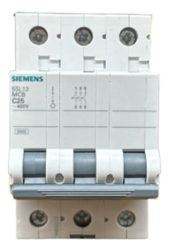 Disjuntor Tripolar 25a Curva C 5sl1325-7 Siemens