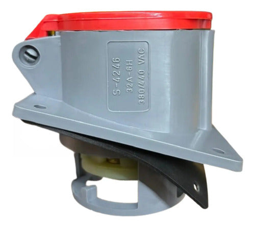 Kit C/ 2 Pçs: Tomada 3p+t 32a 380/440v Vermelho S4246 Steck Vermelho
