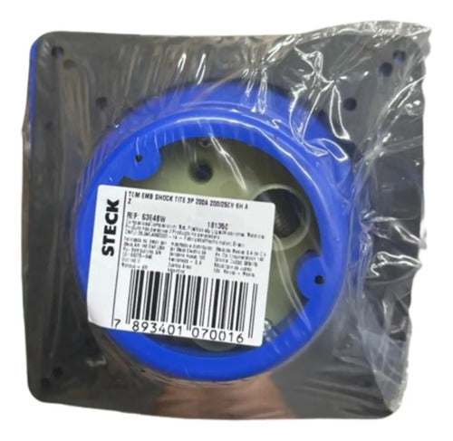 Tomada De Embutir 2p+t 200a 200/250v 6h Azul S3846w Steck Azul